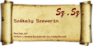 Székely Szeverin névjegykártya